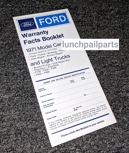 Nos ford warranty - nos, mach
